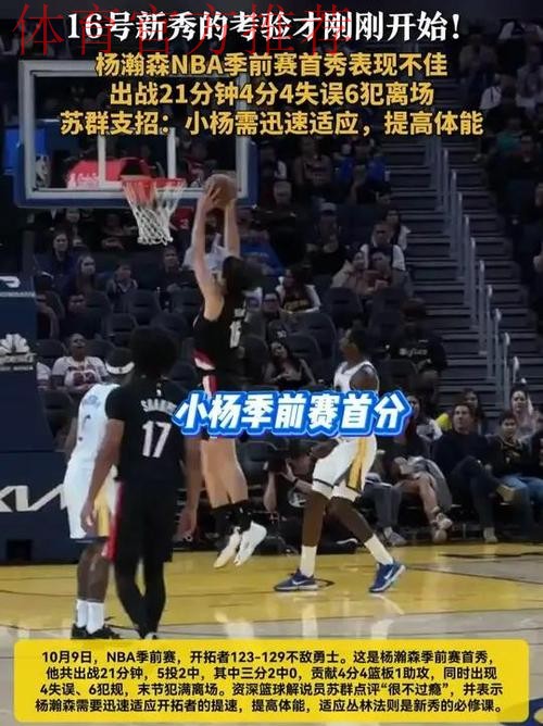 小杨对NBA防守强度和竞争性没深层次了解 这也是交学费的一部分吧